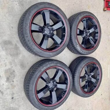 Dodger charger 20” factory blk with 245 45 20 continental